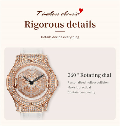 Luxury Elegant Quartz Watches Female Clock Snow Star-JW01038-Veeddydropshipping