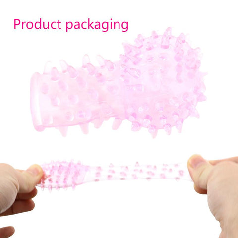 Crystal Finger Sleeves with Spikes and Teeth Female G-Spot Masturbator -BH01167-Veeddydropshipping