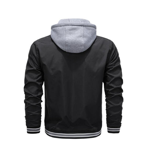 Drawstring Detachable Hooded Jacket-Veeddydropshipping
