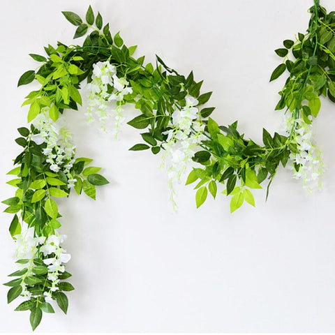 Flower String Artificial Wisteria Vine Garland Plants-HA00727-Veeddydropshipping