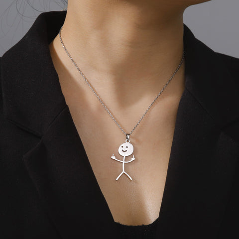 Stainless Steel Hip Hop Pendant Necklaces for Women -JW01269-Veeddydropshipping