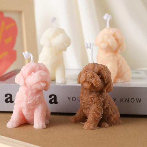 Cute animals Teddy puppy scented candles-HA00383-Veeddydropshipping