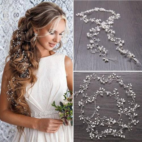 Wedding Hair Vine Crystal Bridal Accessories-WF01092-Veeddydropshipping