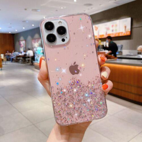Glitter Shockproof Case for iPhone 14 13 12 11 Pro Max XR XS SE 7 8 PLUS Cover-PA00102+Veeddydropshipping