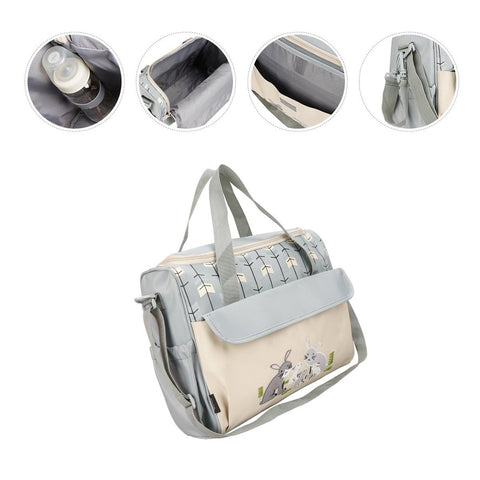 10 Pcs Large-capacity Cute Portable Gray Rabbits Stylish Mommy Bag-TB00218-Veeddydropshipping