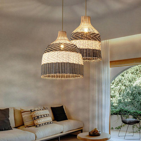 Rattan Chandelier Handmade Art-TI00390-Veeddydropshipping