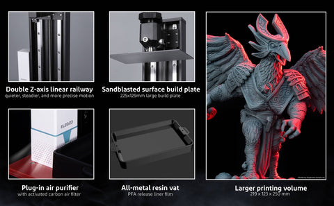 Mono MSLA 3D printer UV resin curing 8K liquid crystal 3D printer 10 ''8K liquid crystal printing