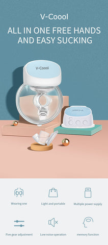 Intelligent hands free suction milk extractor portable wearing wireless-TB00678-Veeddydropshipping