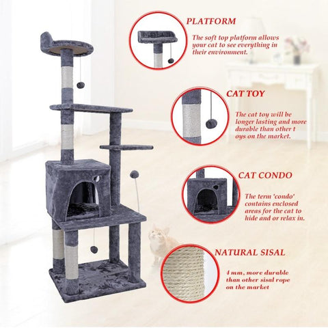 Cat Scratcher Tower Home Furniture-HA01424-Veeddydropshipping