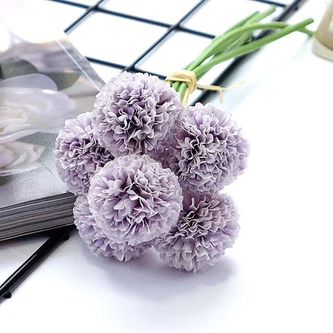 Sticks/Bouquet Mini Hydrangea Artificial Flowers-HA00697-Veeddydropshipping