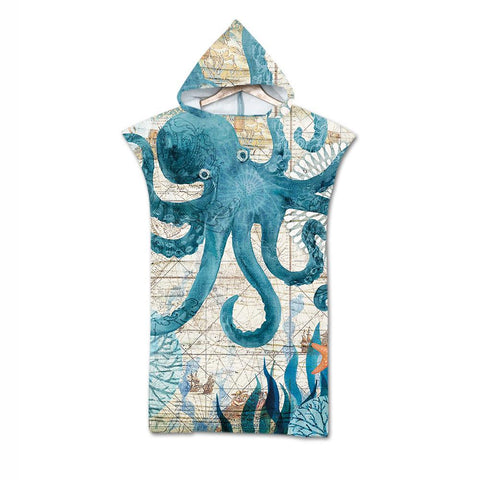 Hot Sale Customizable Microfiber Quick-drying Beach Towel Hooded  Absorbent -OS00242-Veeddydropshipping