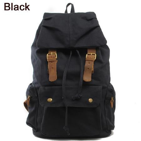 Canvas backpack Men&#39;s backpack school bag drawstring-BS00296-Veeddydropshipping