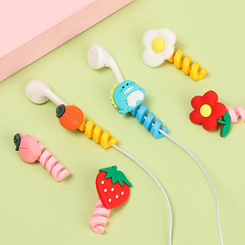 Cute USB Charging Cable Bite Protection Cartoon Animal Charger Cable Wire Organizer-PA00945-Veeddydropshipping