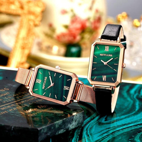 Luxury Green Simple Fashion Waterproof Quartz -JW01053-Veeddydropshipping