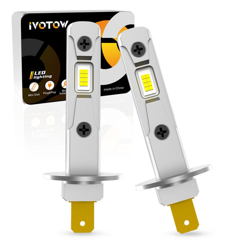 IVOTOW 2Pcs H1 LED Headlight Bulb Mini Size Design Wireless Fanless For Car-AM00021-Veeddydropshipping