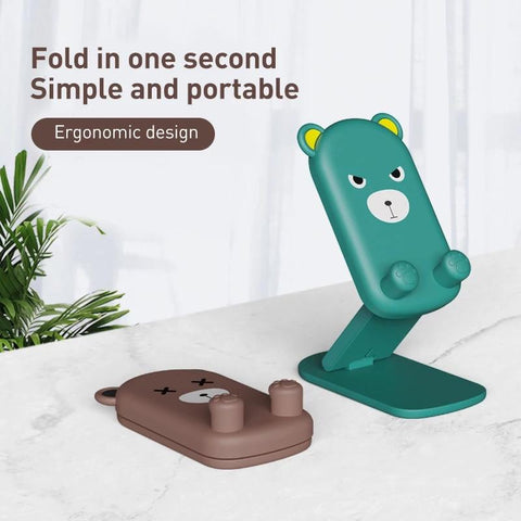 Cute Cartoon Holder Foldable Portable Cell Phone Stand Tablet Support Desktop-PA00546-Veeddydropshipping