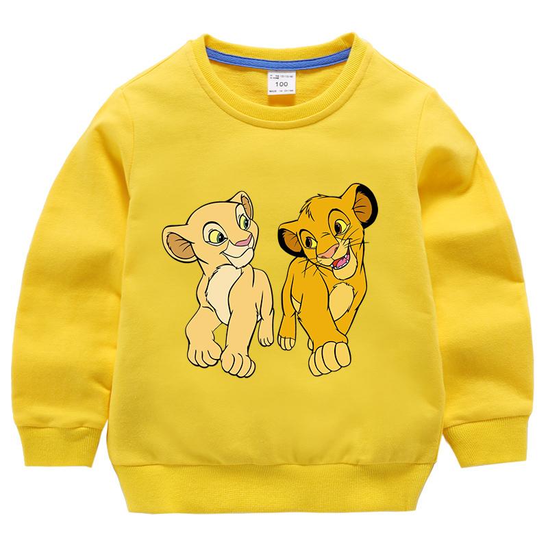 The King Lion Simba Cartoon Printed Autumn Kids Clothes Disney Sweatshirts-TB01337-Veeddydropshipping