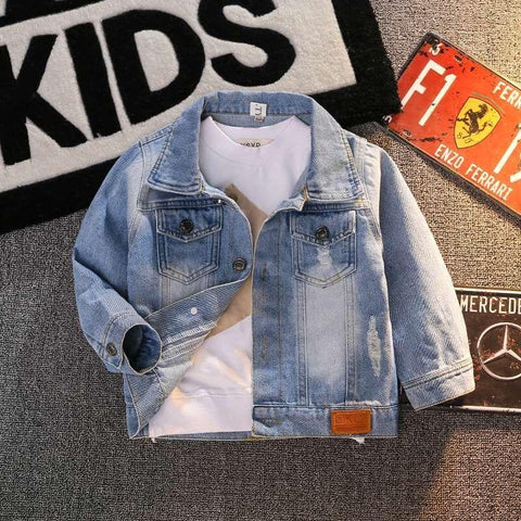 Mickey Denim Jacket Boys Coats Children Clothing-Veeddydropshipping