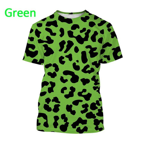 leopard print 3D printed casual short sleeve-MF00160-Veeddydropshipping