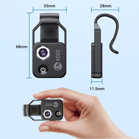 200X Mobile Magnification Microscope Lens Mini Mobile Phone Camera Video Micro Lens-PA00663-Veeddydropshipping