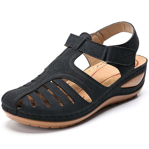 Retro Walking Shoes Slip On Beach Shoes Woman Slipper Soft-BS00865-Veeddydropshipping