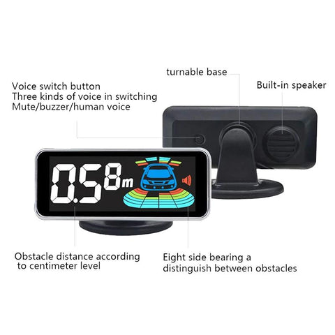 Multiple Radar Parking Sensor Kit Backlight Parktronic LED Display-AM00162-Veeddydropshipping