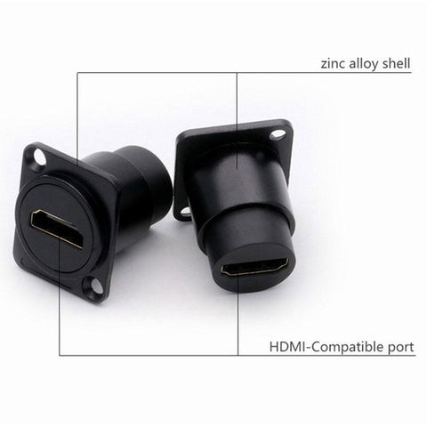 D Type Chassis Connector D Female Socket Panel Mounted Connector HDMI-Compatible-CE00128-Veeddydropshipping