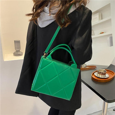 Trendy Plaid Pu Leather Crossbody Bags Fashion Ladies Handbags-BS00143-Veeddydropshipping