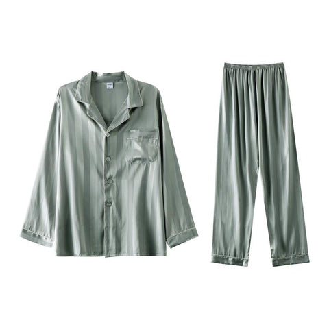 Sleepwear Set Pijama Set Long Sleeve Sleep Tops Trousers Sleep Wear Men-MF01577-Veeddydropshipping