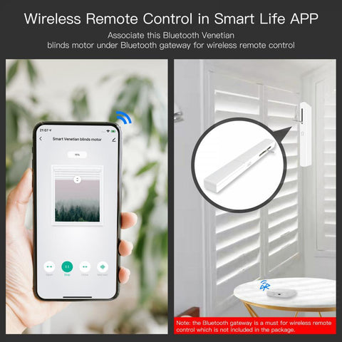 Tuya Bluetooth Smart Adjustable Blinds Motor USB Charging Plantation Shutters-TI01086-Veeddydropshipping