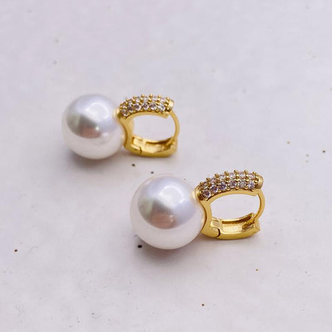 Fashion Pearl Earrings Jewelry Zircon Drop Earrings for Women -JW01437-Veeddydropshipping