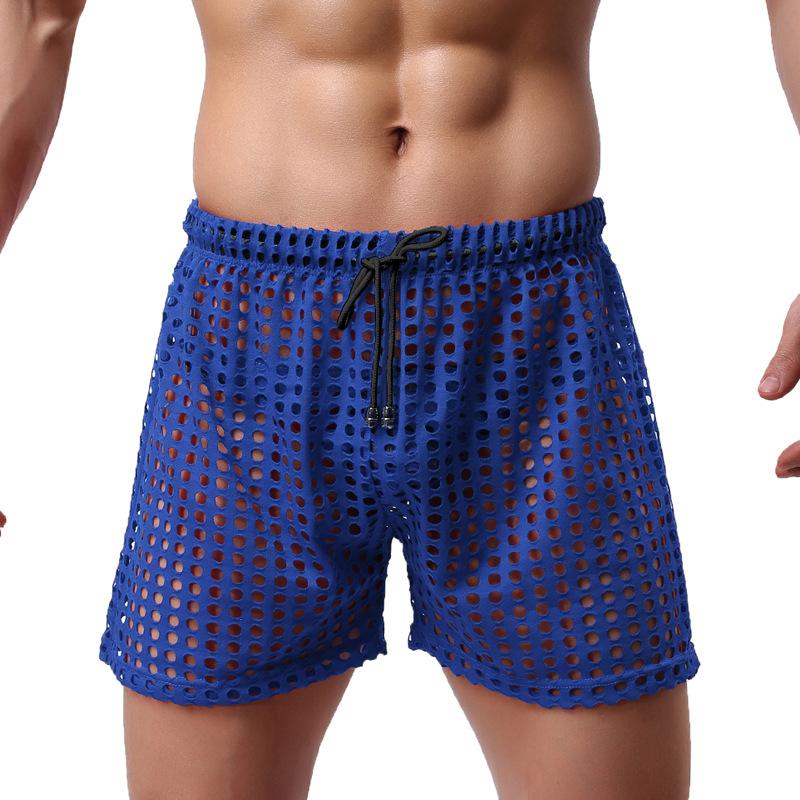 Gay Shorts Mesh Sheer See Through Brand Sleep Bottoms-MF01562-Veeddydropshipping