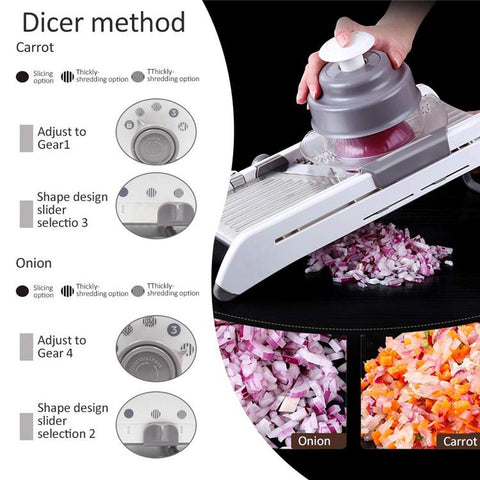 Adjustable Mandoline Slicer Stainless Steel Grater-HA01945-Veeddydropshipping