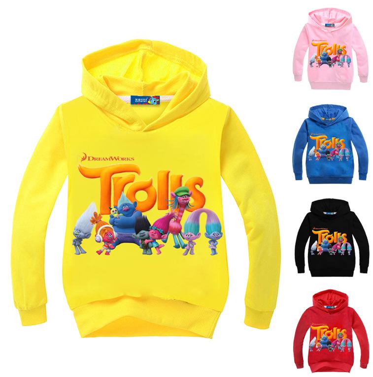 New Arrivals Trolls Sweatshirt Kids Poppy Clothes Girls Cartoon Hoodies-TB01014-Veeddydropshipping
