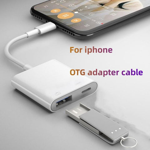 Lightning To USB OTG Converter Adapter for IPhone  Mouse Keyboard Charging U Disk Camera-PA00972-Veeddydropshipping