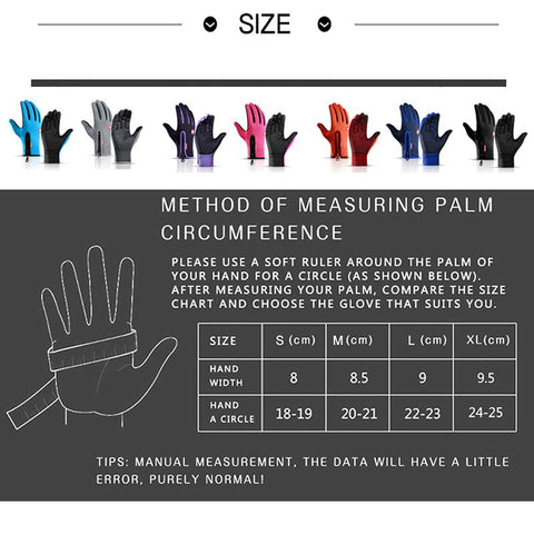 Winter Warm Fleece Full Finger Gloves Outdoor Sports Cycling Running Motorcycle -OS01214-Veeddydropshipping