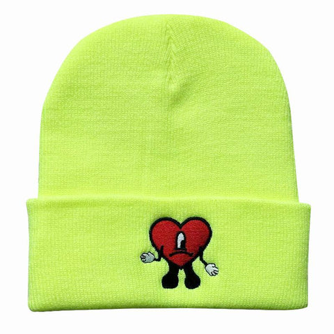 Autumn Winter Warm Hat Bad Bunny Embroidery-MF00990-Veeddydropshipping
