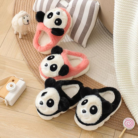 Winter Indoor Panda Children Slippers Flat Furry Home Cartoon Women-TB00744-Veeddydropshipping