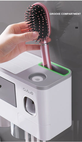 Magnetic Adsorption Inverted Toothbrush Holder-HA01016-Veeddydropshipping