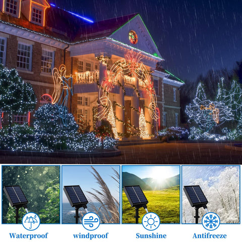 2023 Solar Powered Rope Lights Waterproof Dimmable Timer Tube Garland-TI00924-Veeddydropshipping