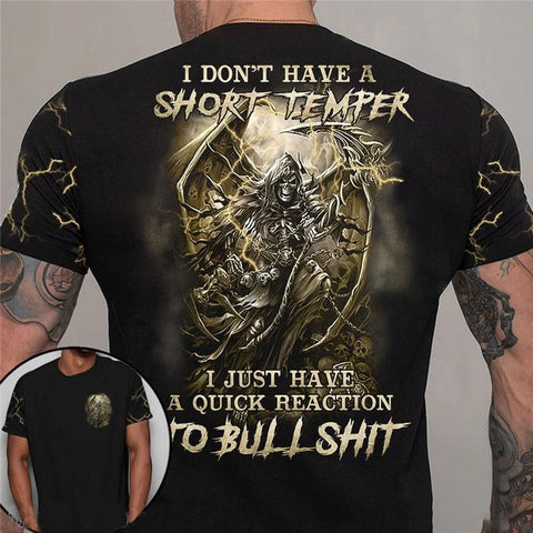 Heavy Metal Punk Style Men Teen Summer Trendy T-shirt High Street-TB01155-Veeddydropshipping