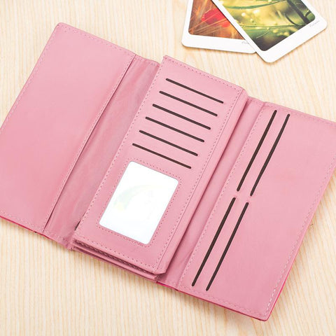 Wallet Women Matte Leather Lady Purse High Quality Female-BS00196-Veeddydropshipping