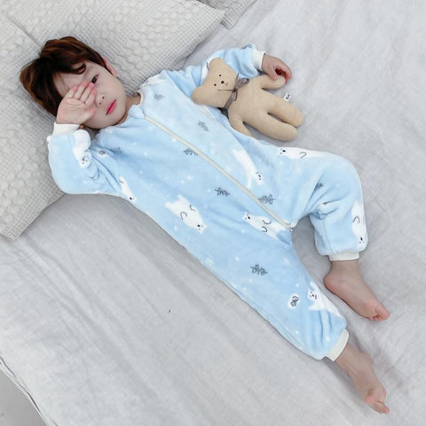 1 to 5 Years Winter Flannel Childrens Pajamas Sleeping Bags-TB01066-Veeddydropshipping