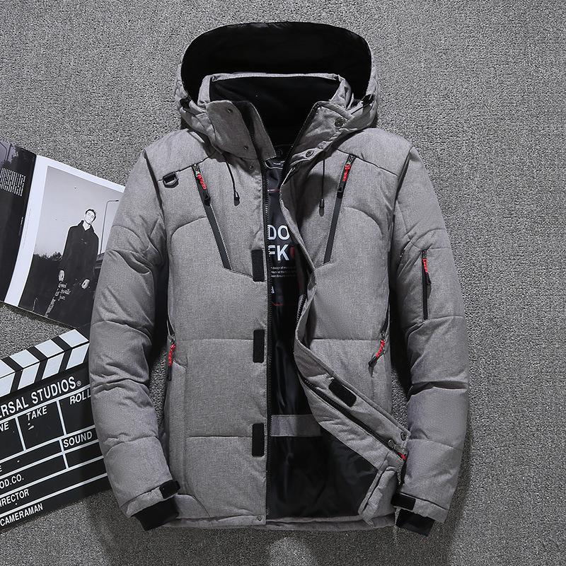 Hooded Thick Puffer Jacket Coat Male Casual High-MF01219-Veeddydropshipping