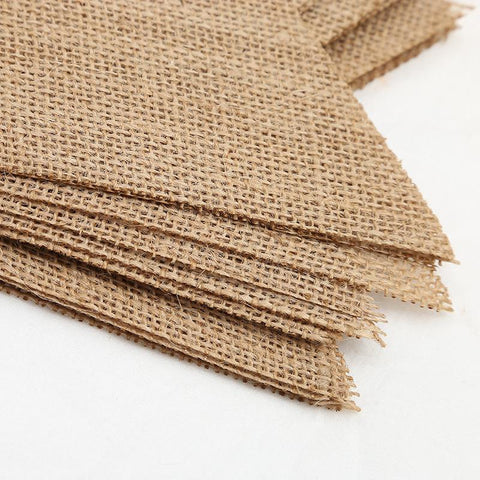 Jute Burlap Flags Wedding Pennant Banner-HA00591-Veeddydropshipping