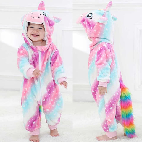 Kids Onesie Pajamas Animal Panda Tiger Unicorn Ropa Bebe Baby Rompers-TB01059-Veeddydropshipping