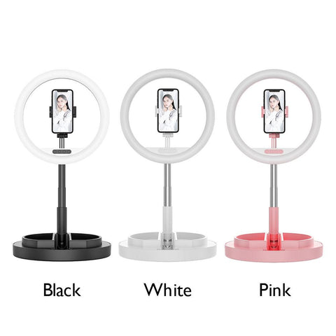 LED Ring Light with Base Portable Phone Holder Stand Selfie Vlog Live Studio-PA00812-Veeddydropshipping