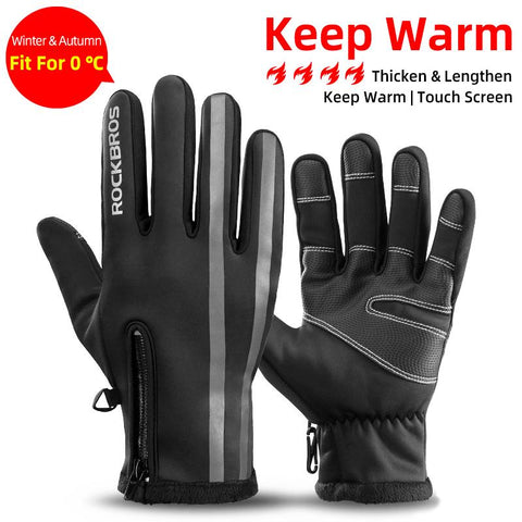 Windproof Cycling Gloves Touch Screen Riding MTB Bike Bicycle Gloves Thermal Warm -OS01041-Veeddydropshipping