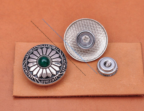 Turquoise Concho Snap Button Connector For DIY Leathercraft-BS00713-Veeddydropshipping