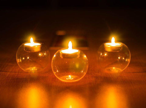 Europe style round hollow glass candle holder-HA00376-Veeddydropshipping